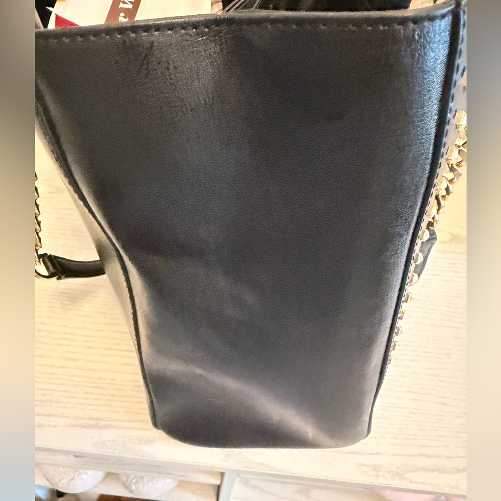 Michael Kors Black Tote with Gold Accents - Picture 5 of 6